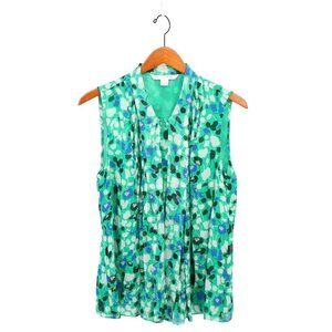 Diane Von Furstenberg Aidan Sleeveless Silk Tie Neck DVF Blouse Top 12